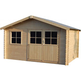 Abri de jardin Flodeal 12,68m² en bois massif 28mm avec double porte et fênetre – Décor et Jardin Ma boutique